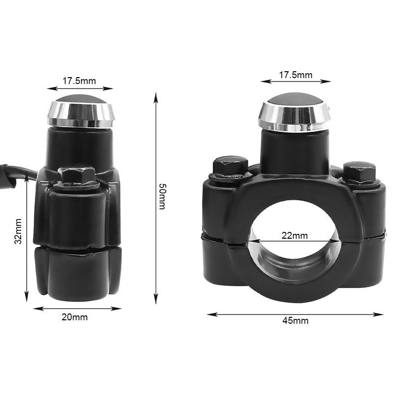 7/8 Handlebar Motorcycle ATV Kill Switch Push Button Headlight Fog Spot Lamp US