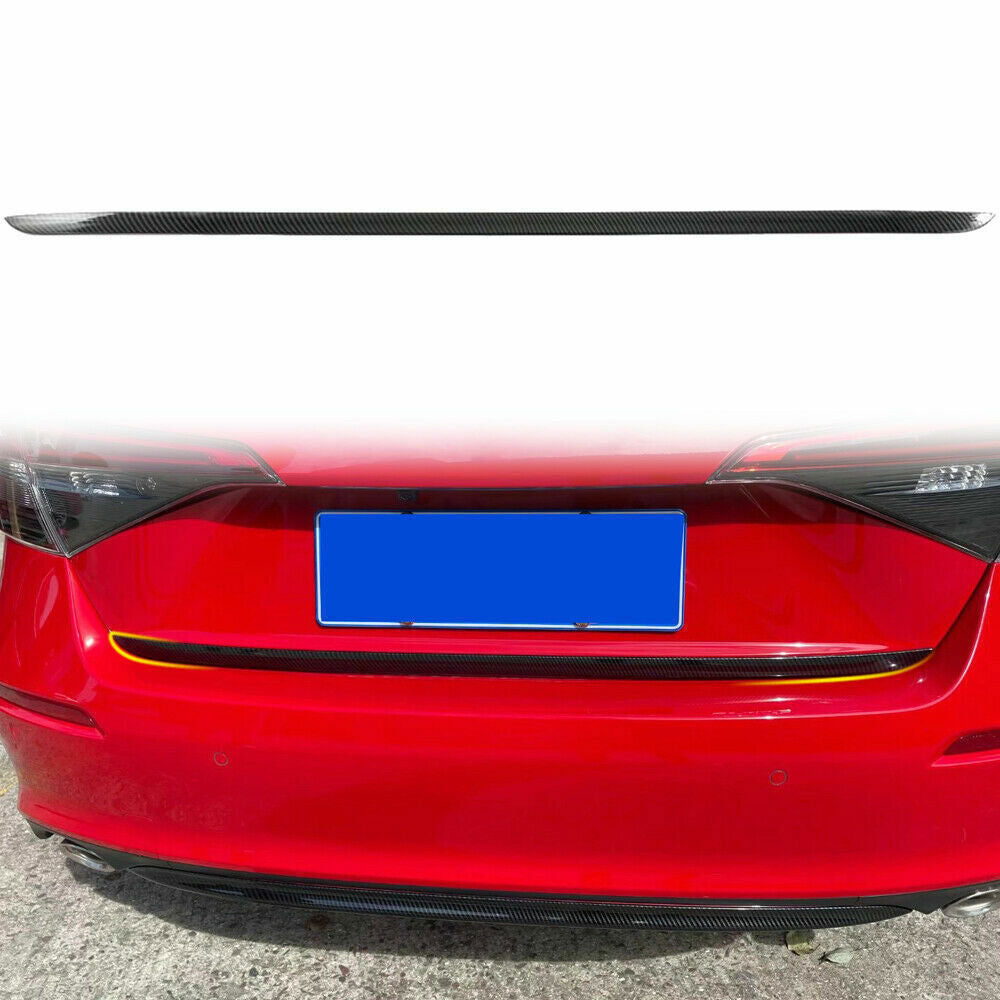 for Honda for Civic 2022-2023 Carbon ABS Rear Trunk Tail Gate Door Lid Strip Trim 1x