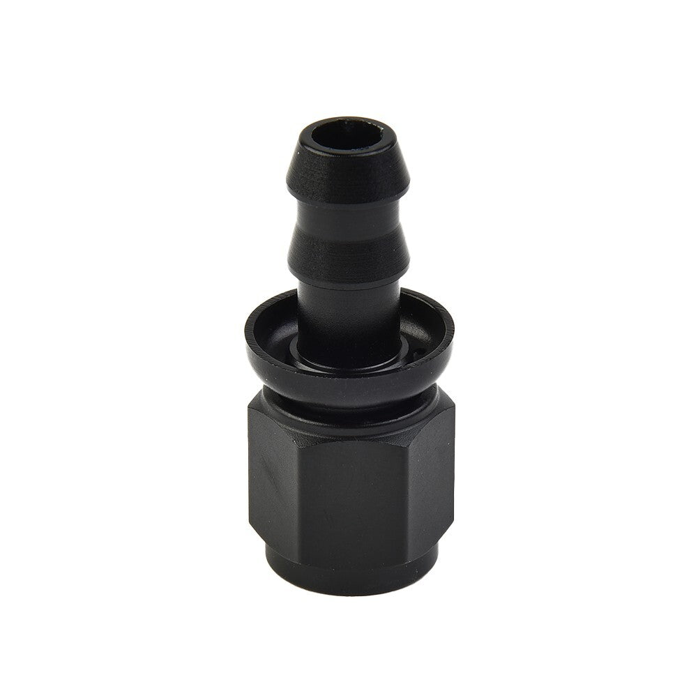 6AN AN6 Female To 3/8 Straight Push-On Barb Hose Adapter Swivel Fitting,Black