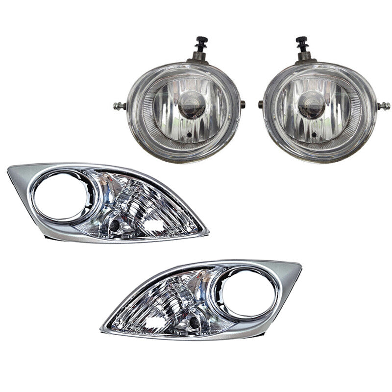 Pair Front Bumper Fog Light Cover Fog Lamp for Mazda CX7 CX-7 2009 2010 2011