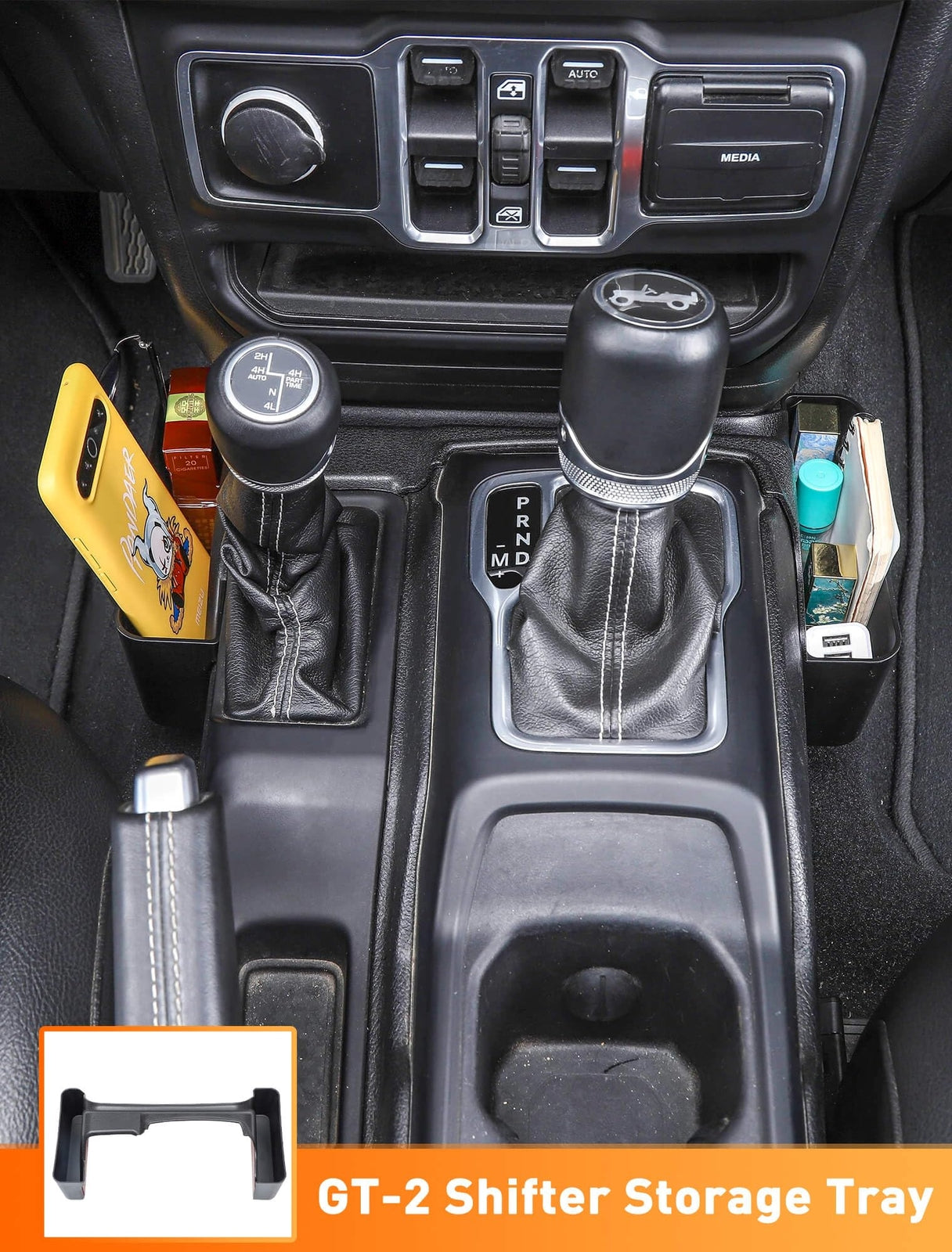 4Pack Interior Storage Organizer Kits for 2024 2025 for Jeep for Wrangler JL JLU 4XE JT