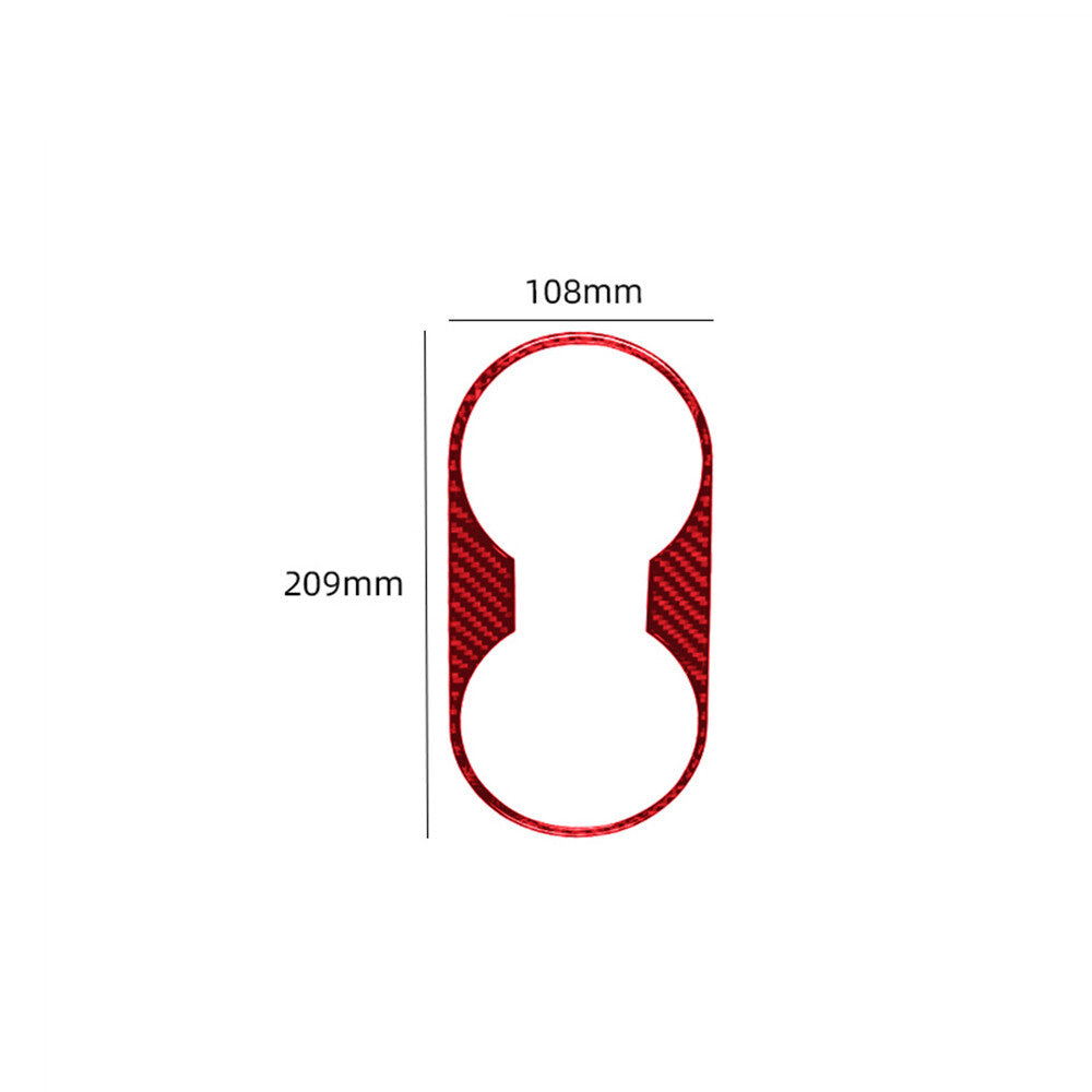 Red Carbon Fiber Watercup Panel Holder Cover Trim for Jeep for Wrangler JK 2011-2017