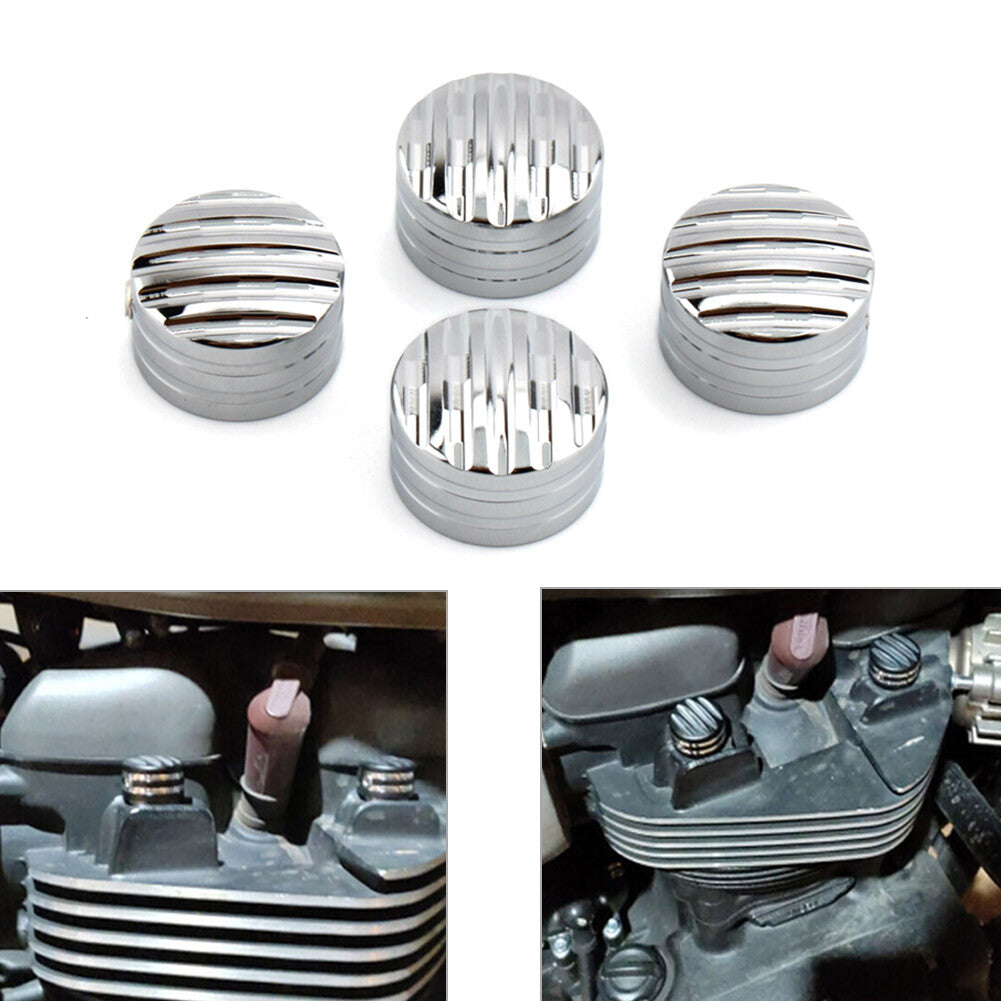 Kopfschraubenmutter-Abdeckkappe Billet gefr?st f¨¹r T120 Thruxton Scrambler Chrom