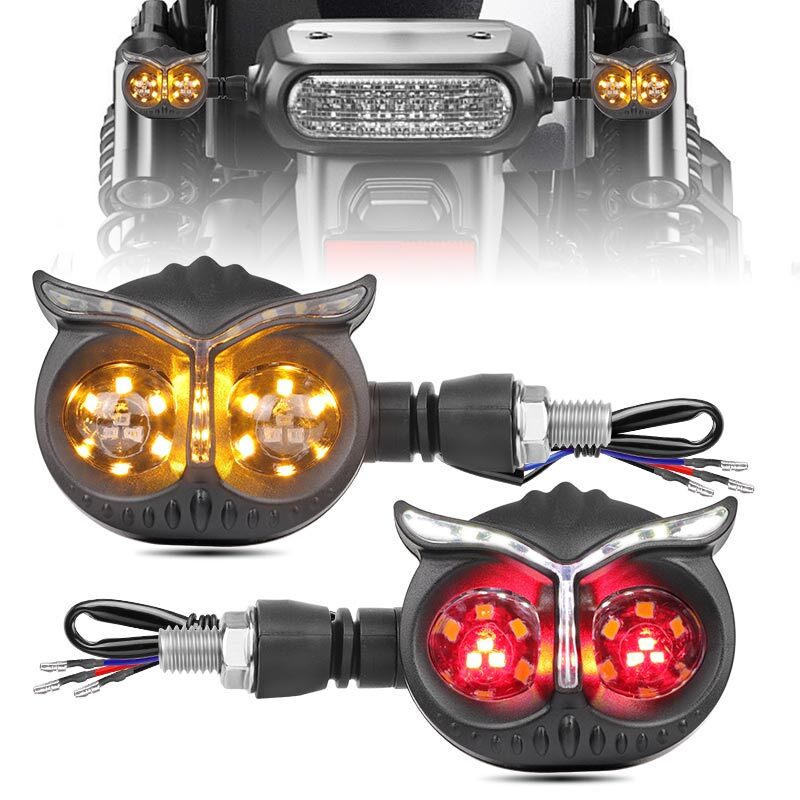 2X Universal Motorcycle LED Turn Signal Light Running Indicators Tail Lamp 12V