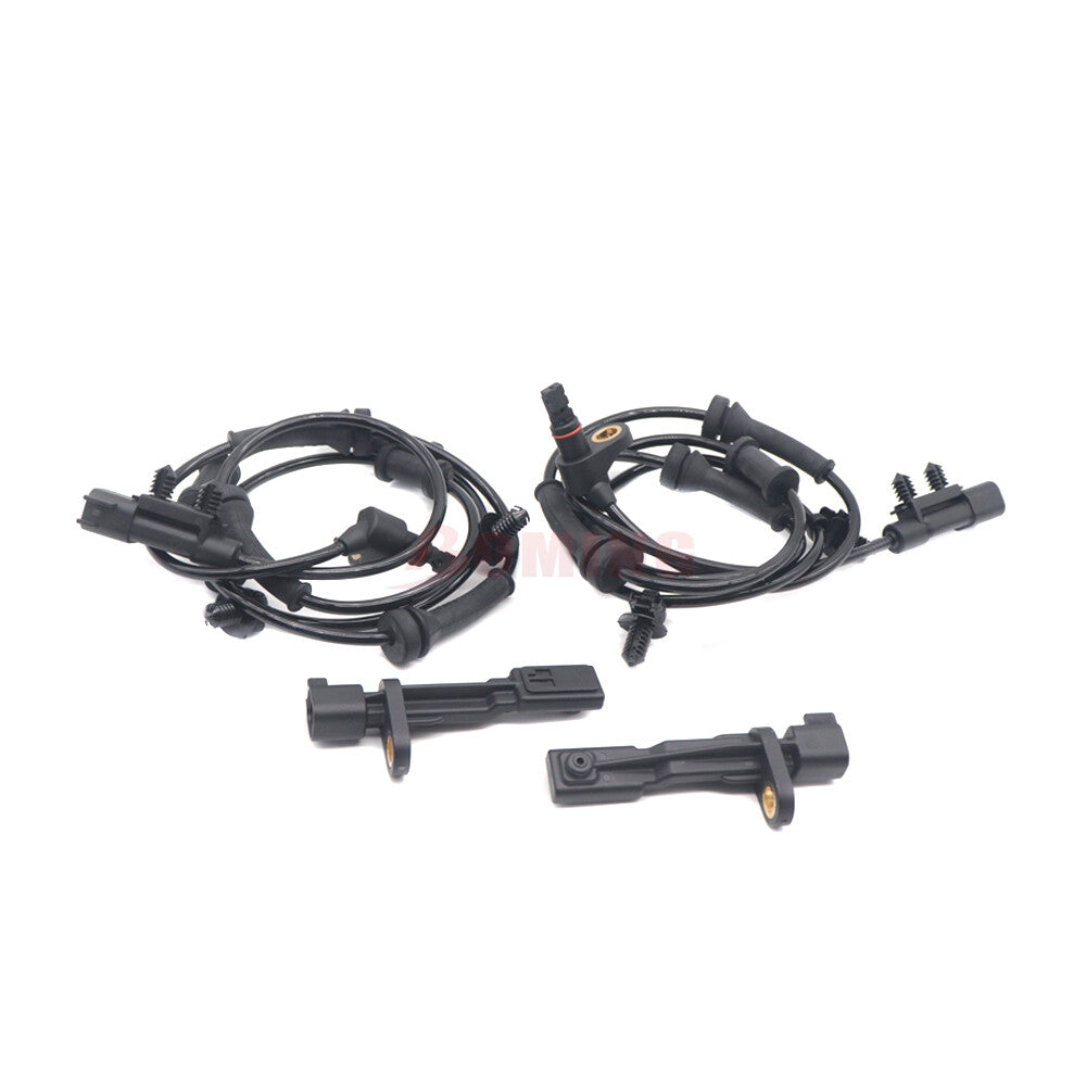 Kit of 4 ABS wheel speed sensors (front, rear, left, right) for 2007-2017 for Jeep Wranglers.
