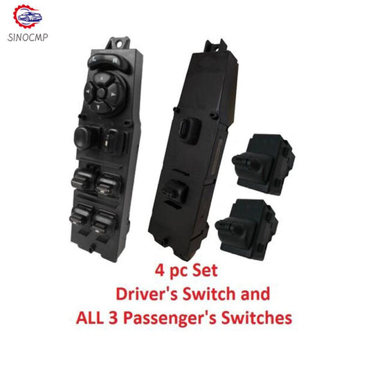 4Pcs Master Power Window Switch 56009449ac for 1997-2001 for Jeep Cherokee Electric