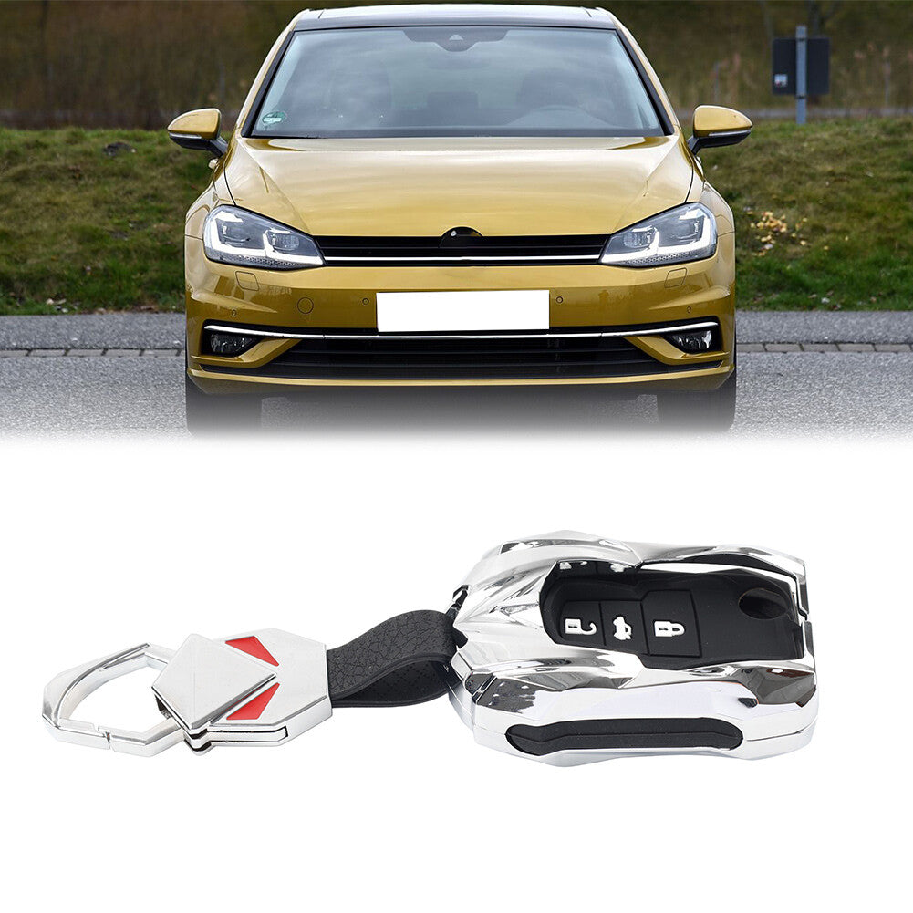 3 Button Key Fob Cover Case Silver for VW Polo for Golf for Jetta for Skoda Fabia for SEAT Leon