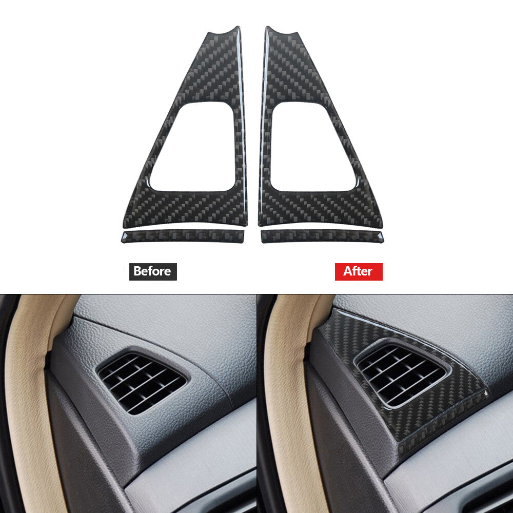 Carbon Fiber Demist Air Vent Outlet Trim Cover for Honda Accord Sedan 2008-2012