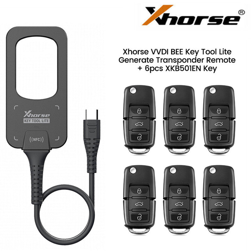 VVDI BEE K-ey Tool Lite XKB501EN Generate Transponder With 6x Remote Ke-y