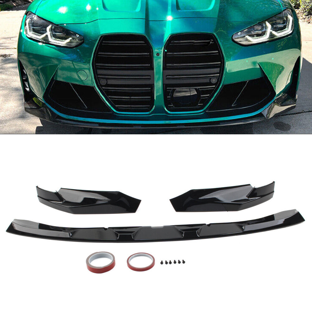 Front Bumper Lip Spoiler for BMW G80 M3 G82 G83 M4 M Sport Bumper 2021-2023 US