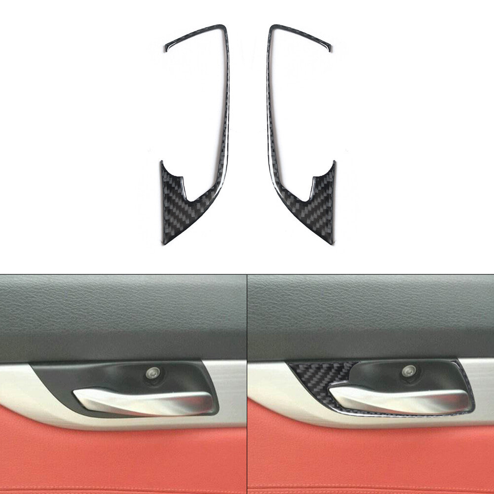 2Pcs Carbon Fiber Interior Door Handle Cover Trim for BMW Z4 E89 2009-2016