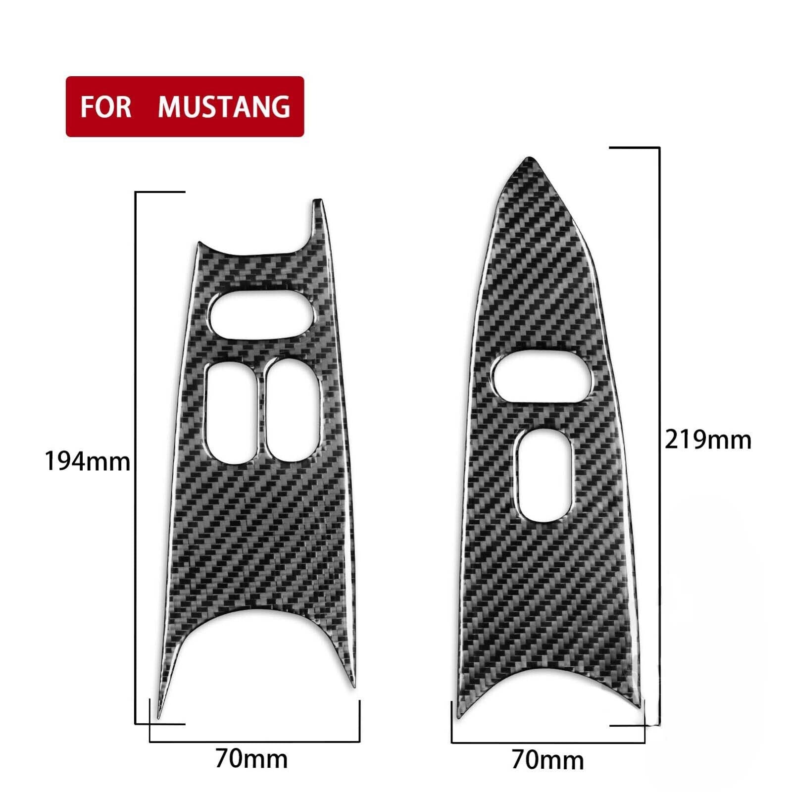 Genuine Carbon Fiber Interior Window Lift Trim for Ford for Mustang 96-03