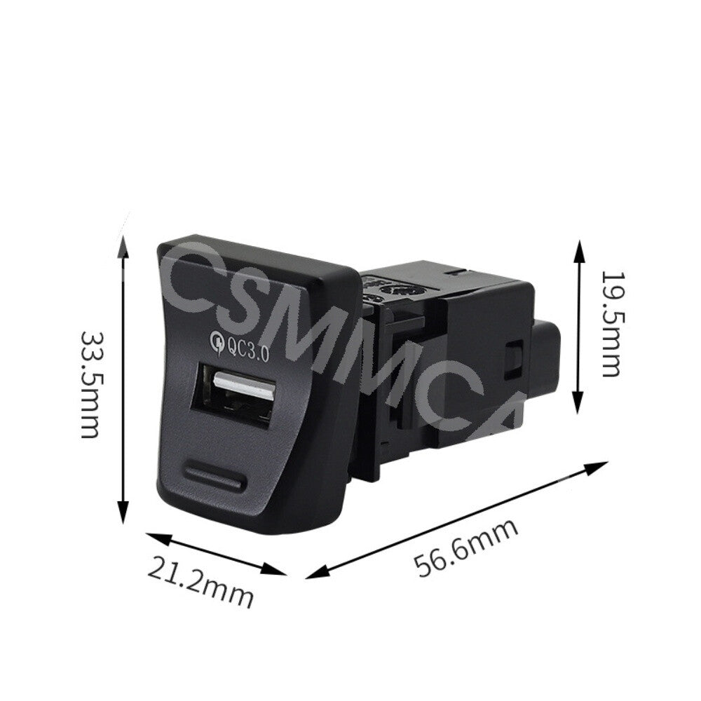 USB Port Car Charger Socket LED Phone Charging Adapter Fit for Toyota RAV4 2019