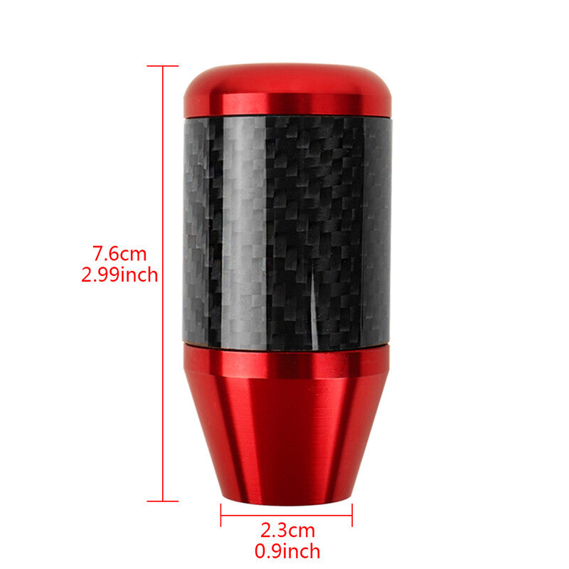 Universal carbon aluminum automotive and truck gear shift lever head kit