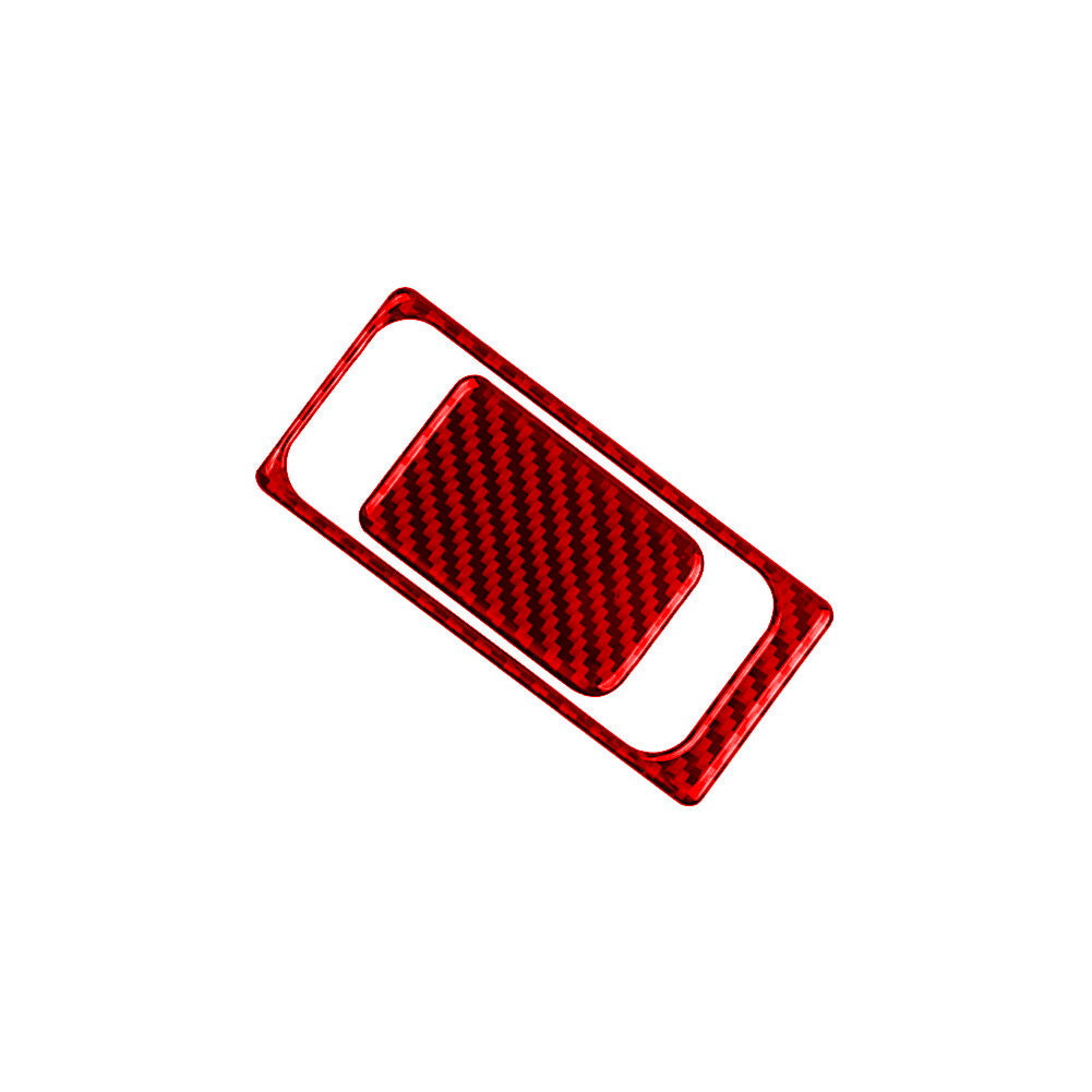 Red Glove Box Button Handle Panel Carbon Fiber Trims for VW for Golf 8 MK8 GTI 2021
