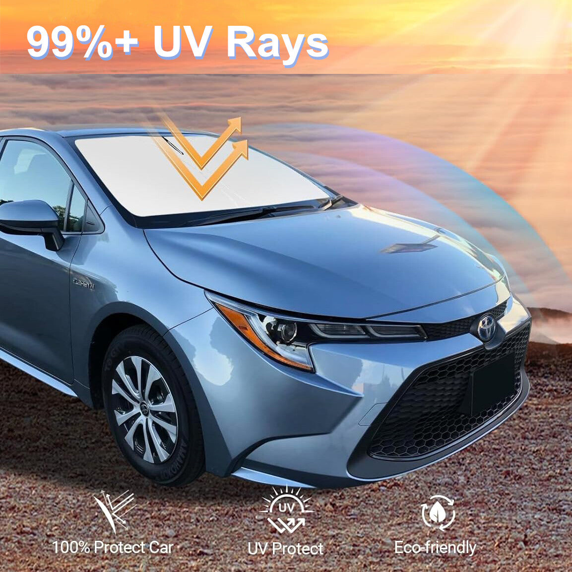 For 2019-2025 for Toyota for Corolla Car Front Windshield Sun Shade Reflective UV Cover