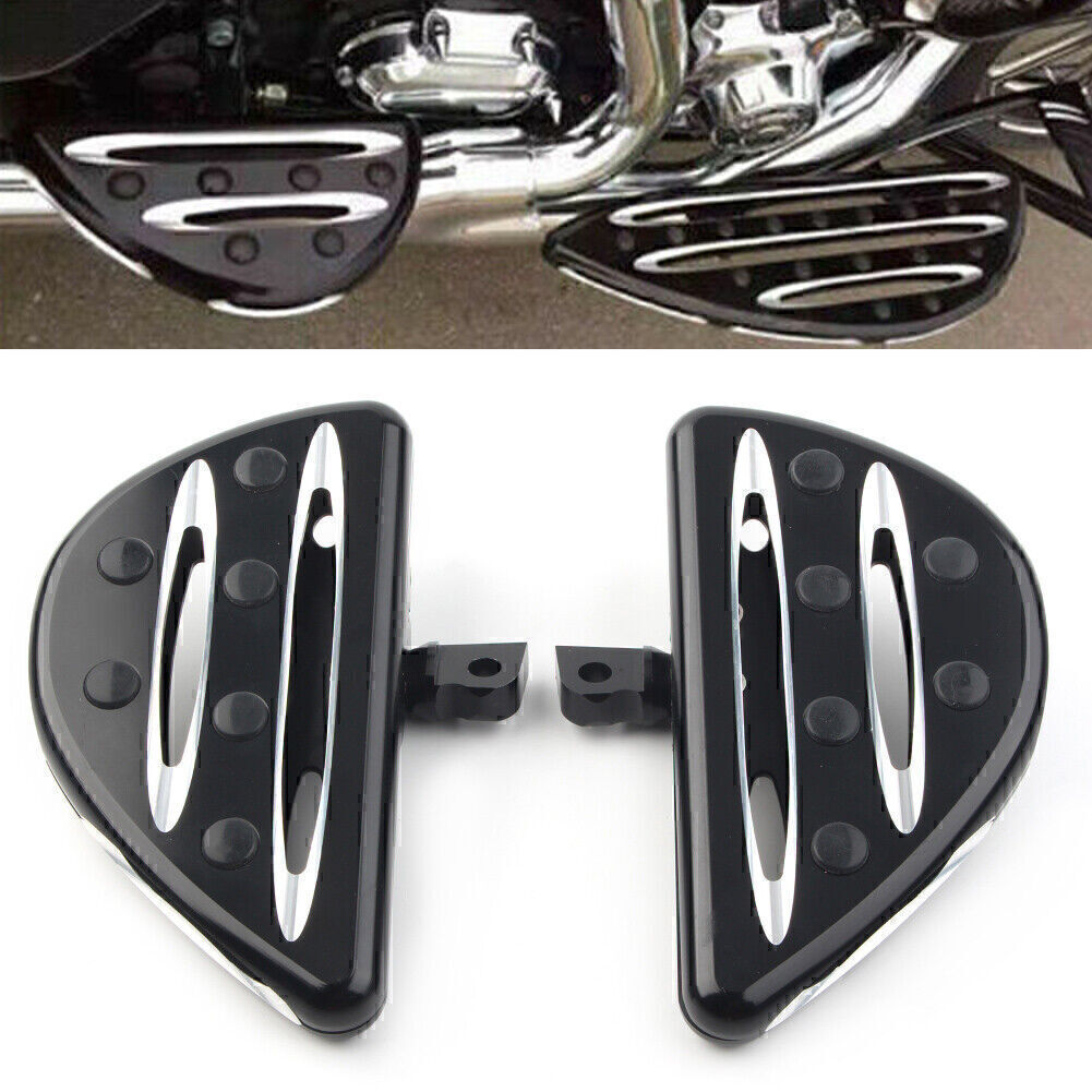 Fit for Harley Electra Glide Dyna Black Rear Passenger Floorboards Boards Foot Pegs