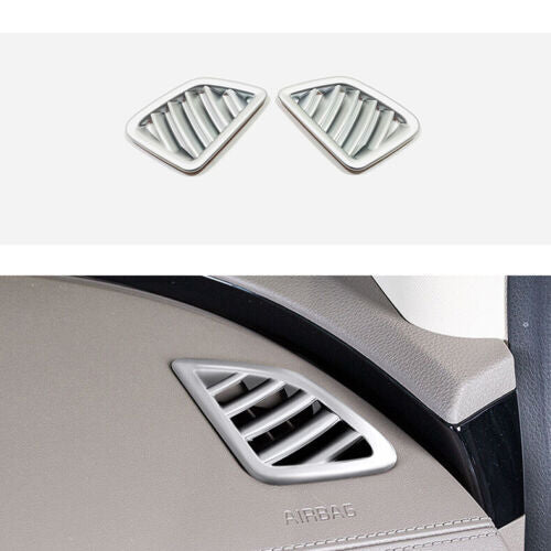 Silver Front Upper Side Air Vent Outlet Cover Trim for Kia Carnival 2022-2023ABS