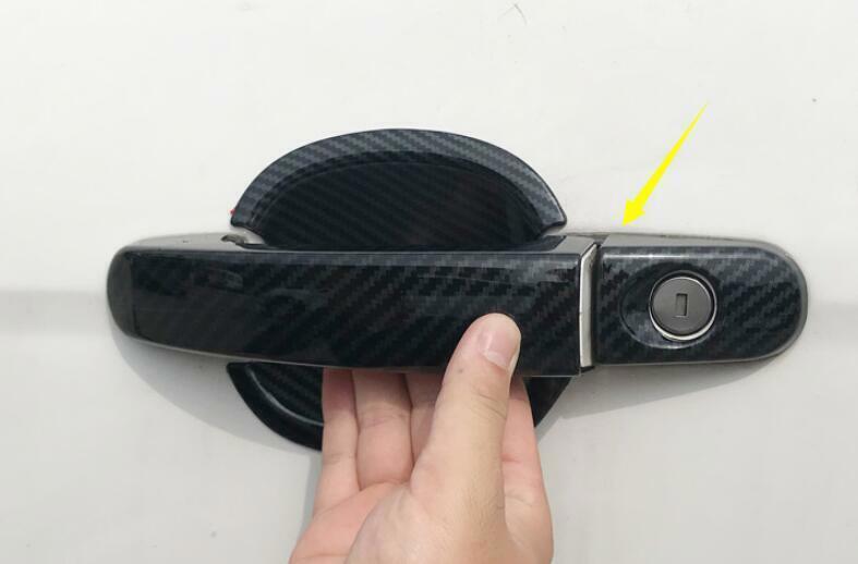 for Volkswagen Touran 2007-15 Carbon Fiber Exterior Side Door Handle Cover Trim