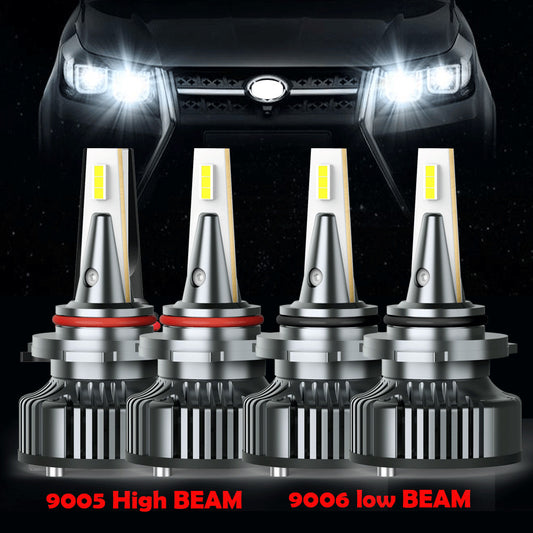 Composed of 9005+9006 16000LM CANBUS LED anti-whitening lamp for the elderly, 6500K white oil.