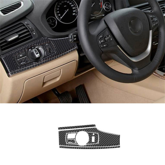 Carbon fiber light control panel for BMW X3 F25 X4 F26 2011-2017 type B
