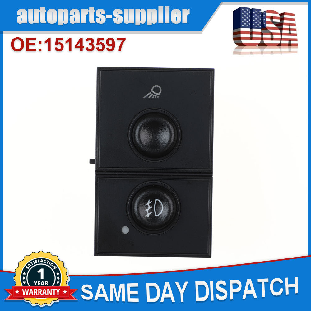 Fog light and cargo light switch for Cadillac for Chevrolet Silverado for GMC for Sierra 15143597
