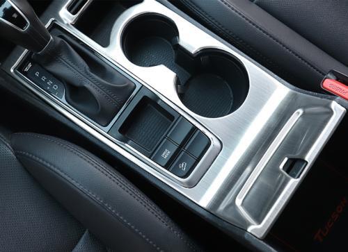for Hyundai for Tucson 15-2018 Silver Titanium Central Console Gear Shift Cover Trim