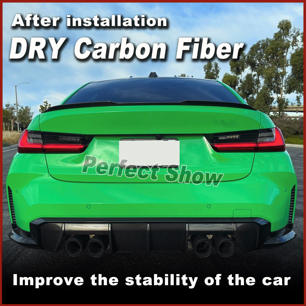 Fit for BMW G20 M340i 330i G80 M3 2019-23 Dry Carbon Rear Trunk Spoiler Wing Lip