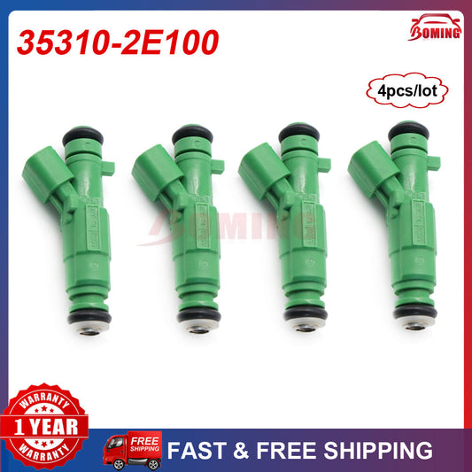 Four new 35310-2E100 fuel injectors for HYUNDAI for ELANTRA 1.8L L4 2011-2014