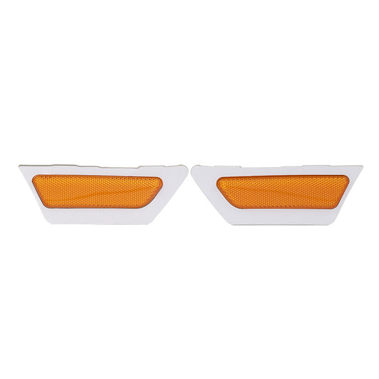 1 Pair Front Bumper Reflector Side Marker Light Yellow for Audi for A4 B9 2017-2019