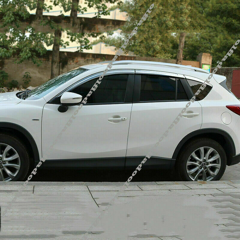 6x For 2012-2016 for Mazda CX-5 CX5 Chrome Window Visor Rain Deflector Sun Cover Kit