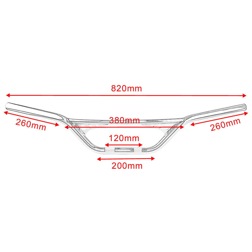 Motorcycle 1 Drag Z-Bar Handlebar for Suzuki for Honda Bobber Chrome Universal