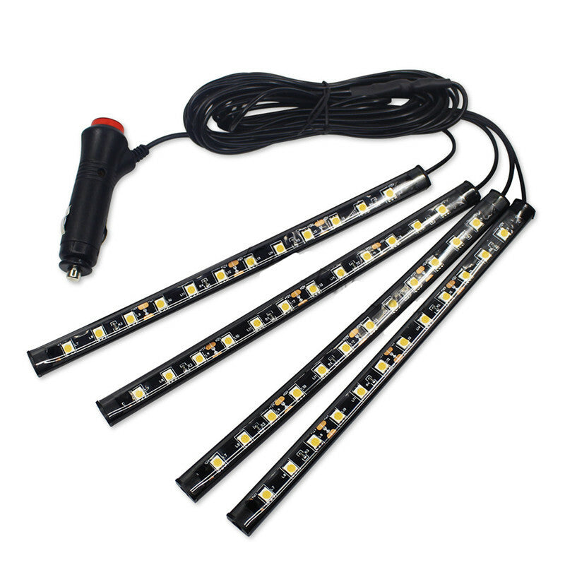 Car BLUE 12 LED Footwell Interior Floor Decorative Atmosphere Light Neon Lamp