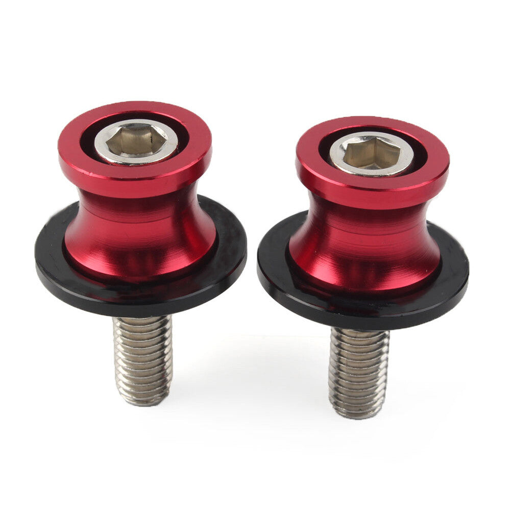 2¢ª CNC Schwingenspulen Schieberst?nder Schrauben 8MM f¨¹r for KAWASAKI ZX6R 12-21 Rot