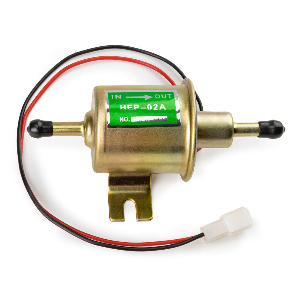 Set of 2 Electric Fuel Pump Universal Inline Low Pressure Gas Diesel 12V HEP-02A