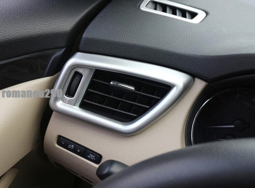 5for Nissan Rogue 2014-2020 ABS Silver Interior Dashboard Air Outlet Cover Trim
