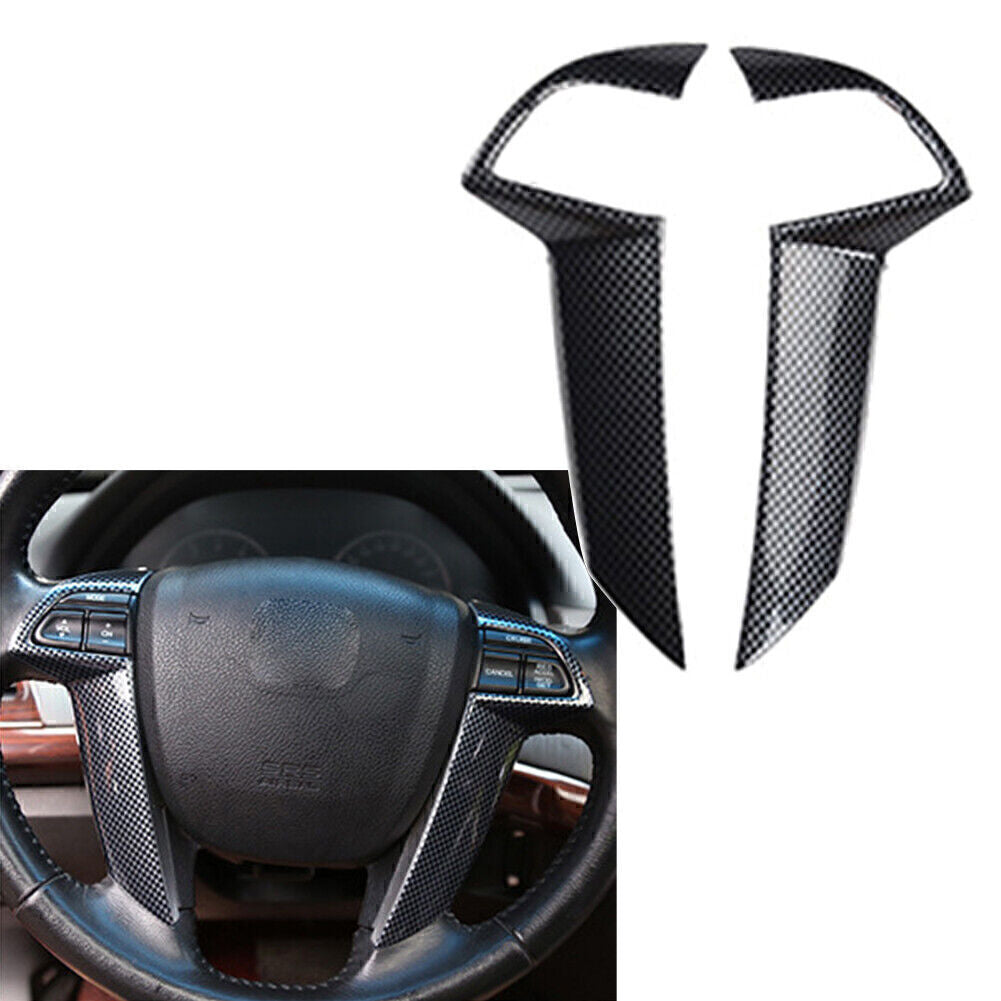 Carbon Fiber Steering Wheel Cover Trim for Honda Accord 2008-2012 2009 2010 11