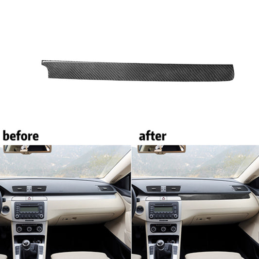 for Volkswagen for Passat 2006-2011 Carbon Fiber Copilot Dashboard Panel Cover Trim