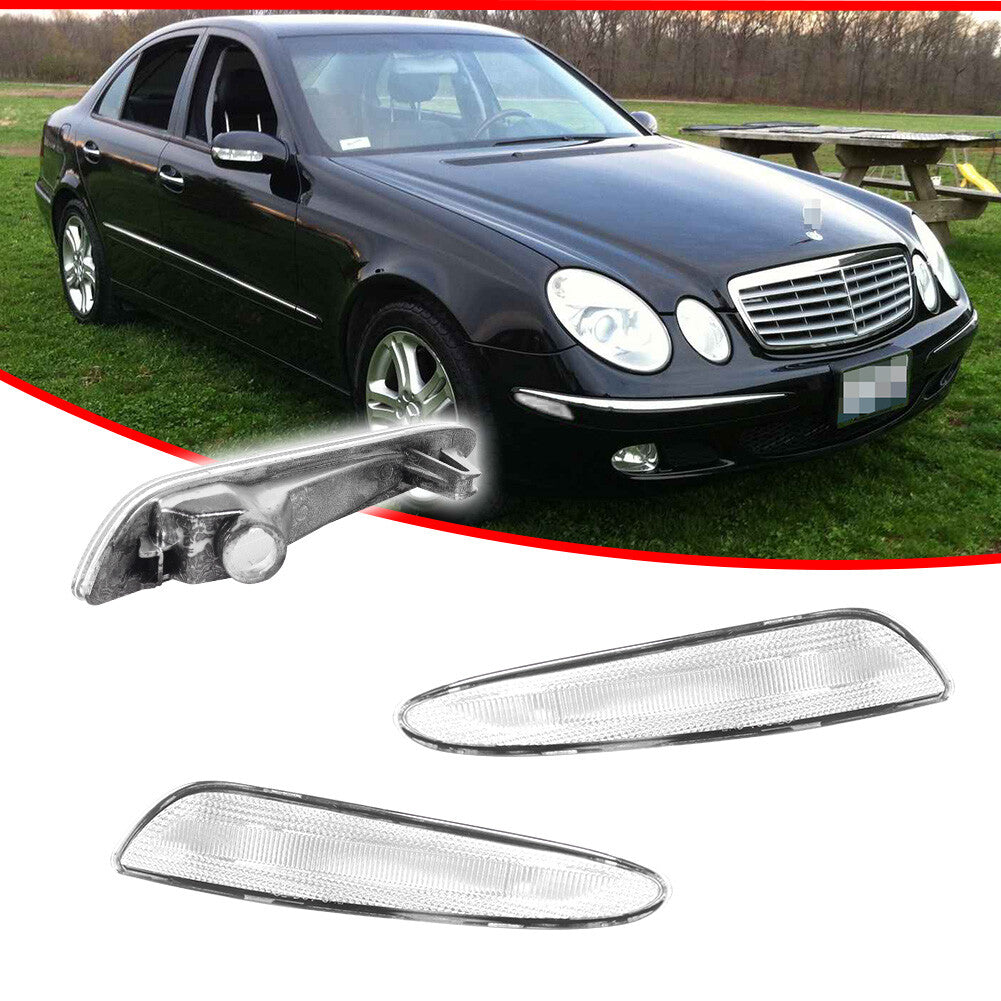 Transparent front bumper side marker light housing kit for 03-06 for Benz AMG W211 E-Class