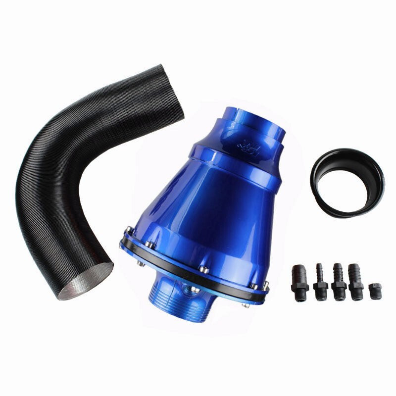 Universal Apollo Cold Air Intake Induction Kit With Air Box  Filter Blue