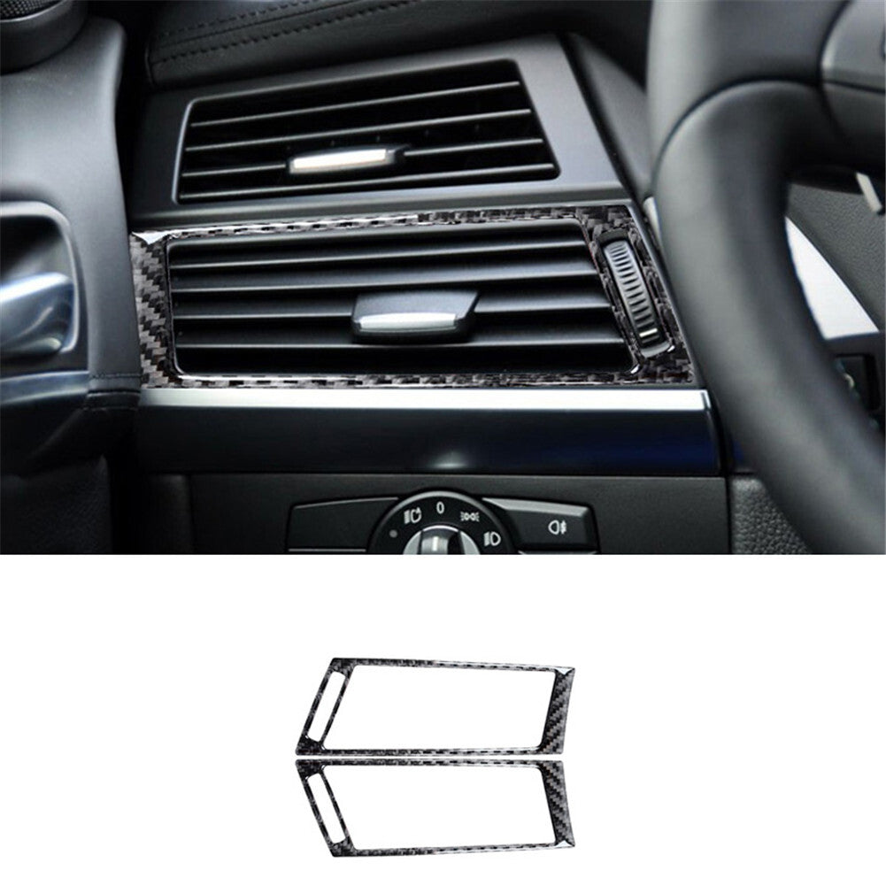 Carbon Fiber Lower Vent Oullet Frame Cover Trim for BMW X5 E70 X6 E71 2008-2013
