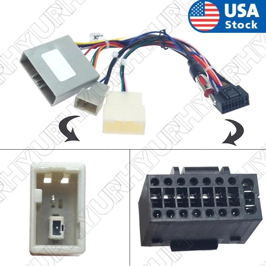 Car Android Player 16Pin Wiring Harness w/Radio Antenna for Honda for Civic CRV06-09