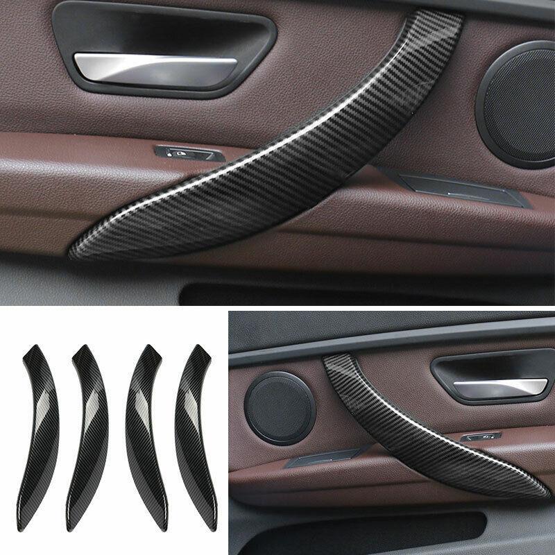 for BMW 3 4 Series GT 2013-2019 Carbon Fiber Interior Door Armrest Cover Trim