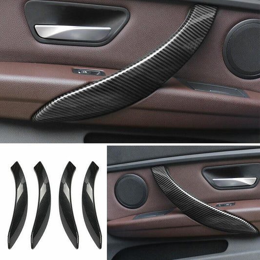 for BMW 3 4 Series GT 2013-2019 Carbon Fiber Interior Door Armrest Cover Trim