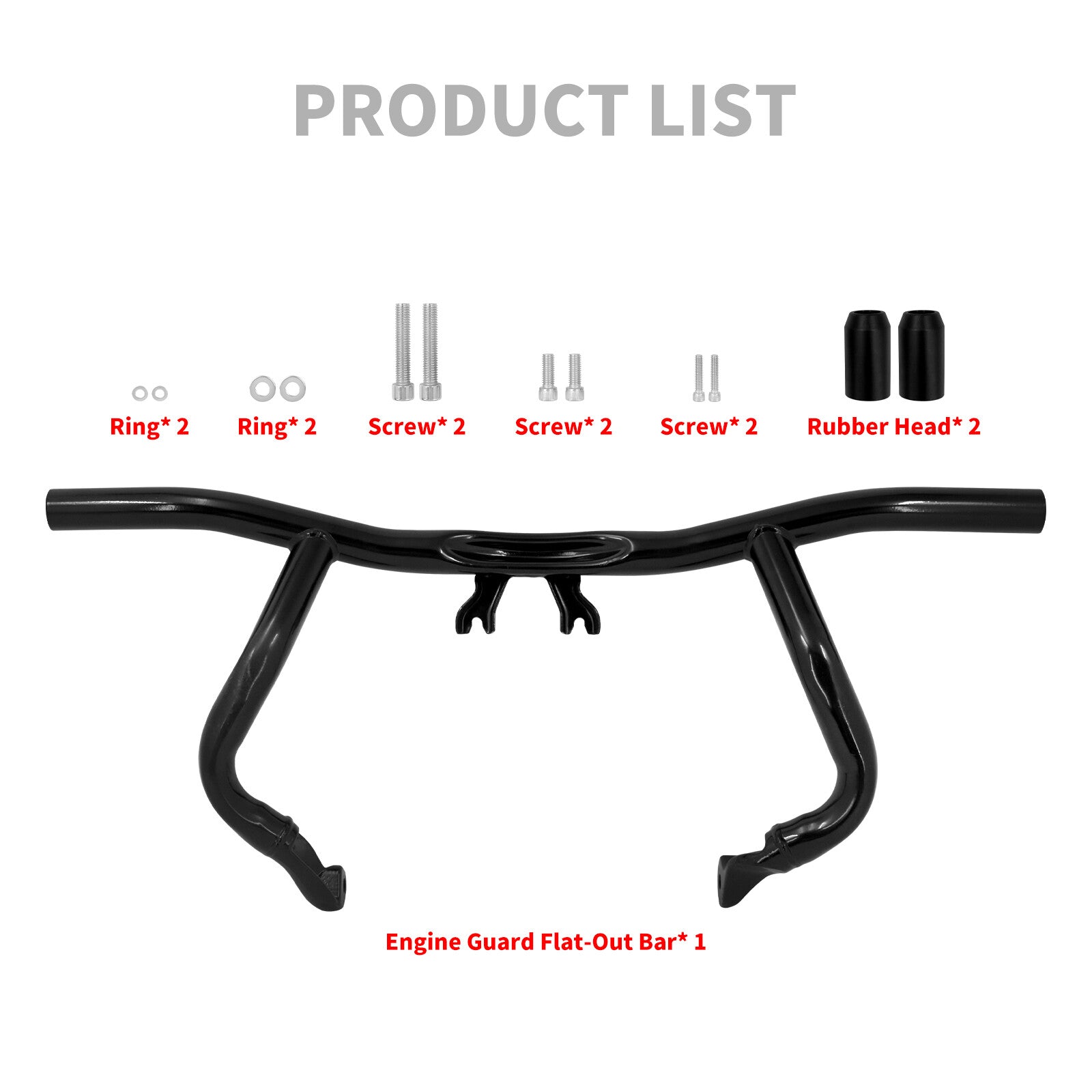 Flat-out Front Engine Guard Crash Bar for Harley Touring Road Street Gilde 14-24