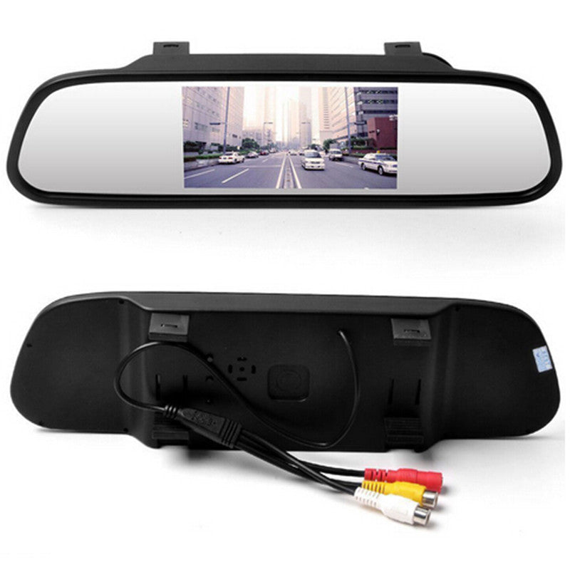 Car Mirror Display Monitor Night Reversing LED Camera Reverse Parking Rear View