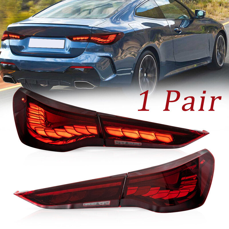 Applicable to 2020-24 for BMW 4 Series G22 G23 G26 with Animation VLAND Red OLED Taillights