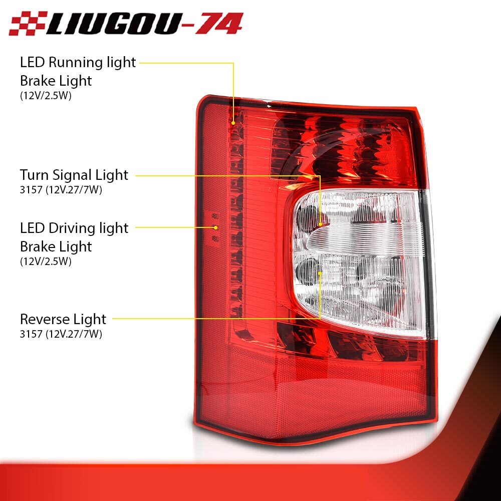 Suitable for 11-16 for Chrysler Town Country LED taillights and brake lights (LH, driver's side).