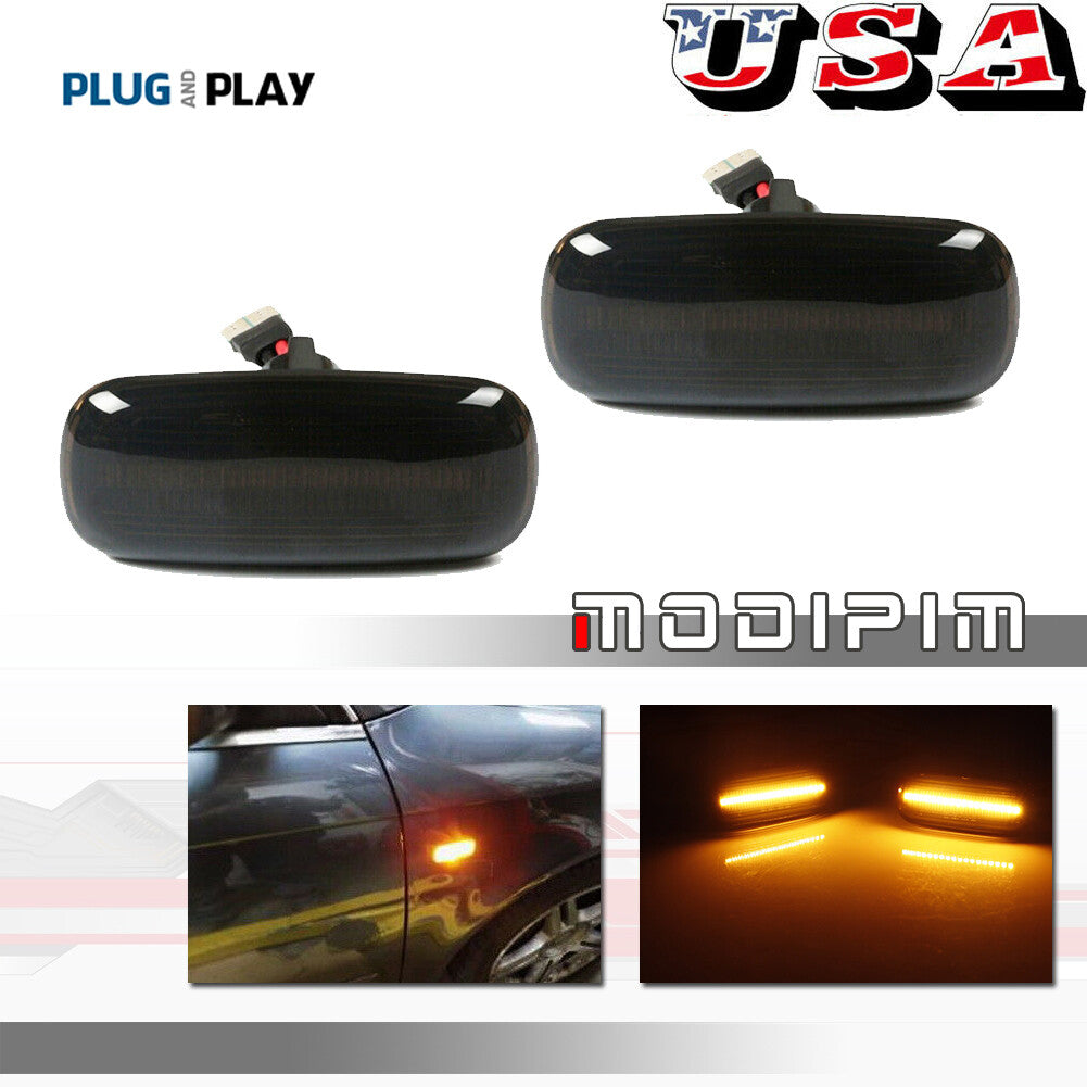 Smoked Lens Amber Full SMD LED Front Marker Light Kit for Audi for A4 for A6 for A8 TT