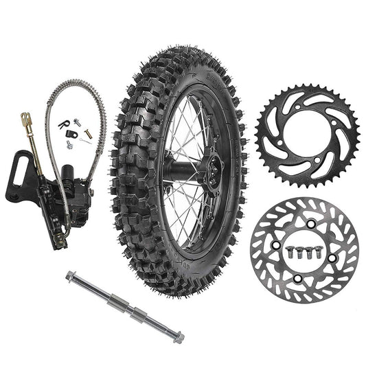 90/100- 14 inch Rear Wheel Assembly Tyre Rim Kit Pit Dirt Bike 110/125/160cc